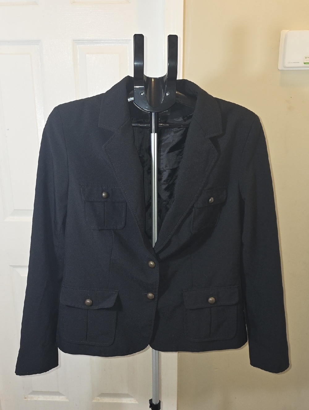 New York & Company Black Women's Tailored Blazer with Pocket Flaps